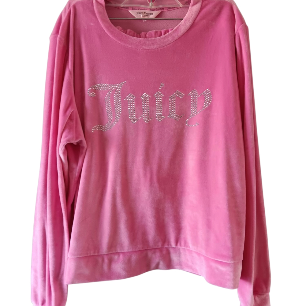 Juicy Couture Pink Velour 2 Piece Pajama Set Size XL